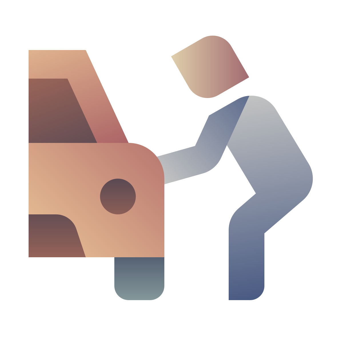 deco color style car theft icon