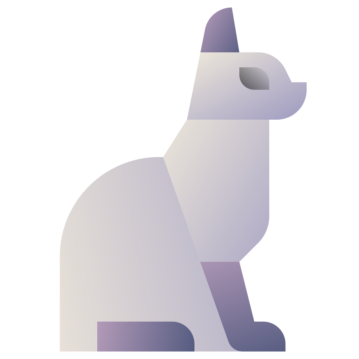deco color style cat icon