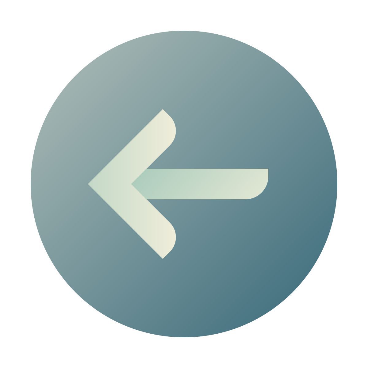 deco color style back arrow icon