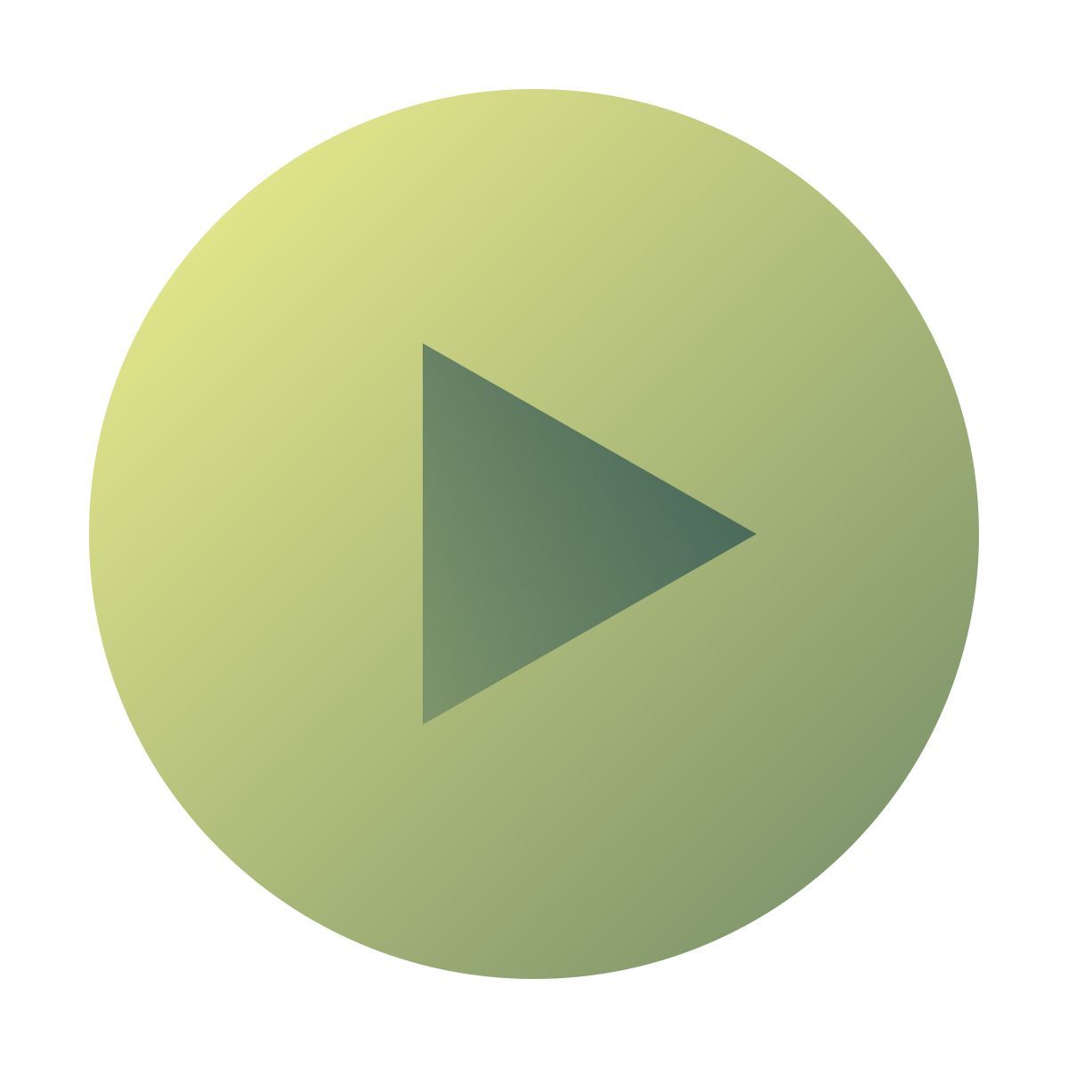 deco color style circled play button icon