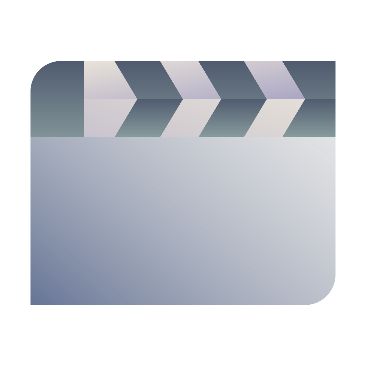 deco color style clapperboard icon