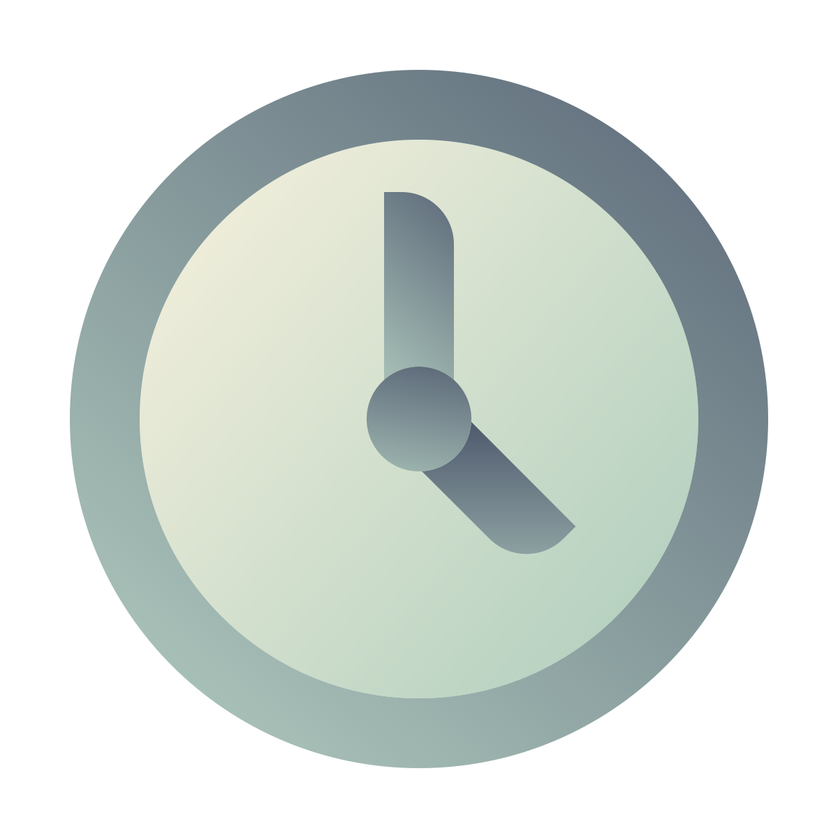 deco color style clock icon