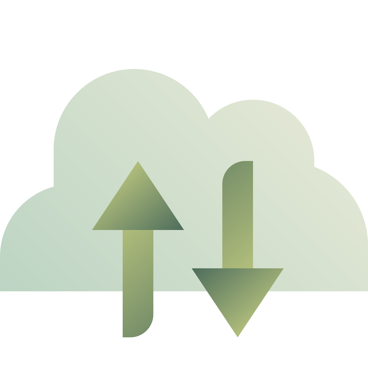 deco color style cloud backup restore icon