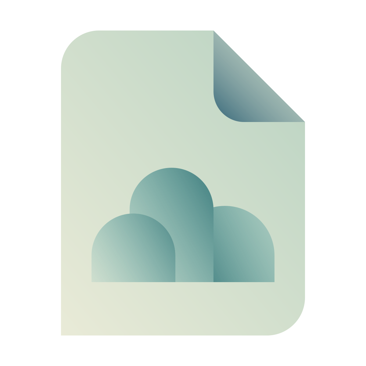 deco color style cloud file icon