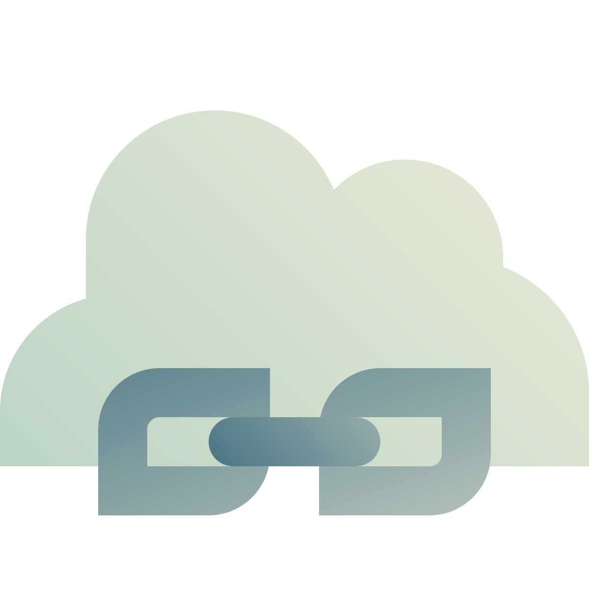 deco color style cloud link icon