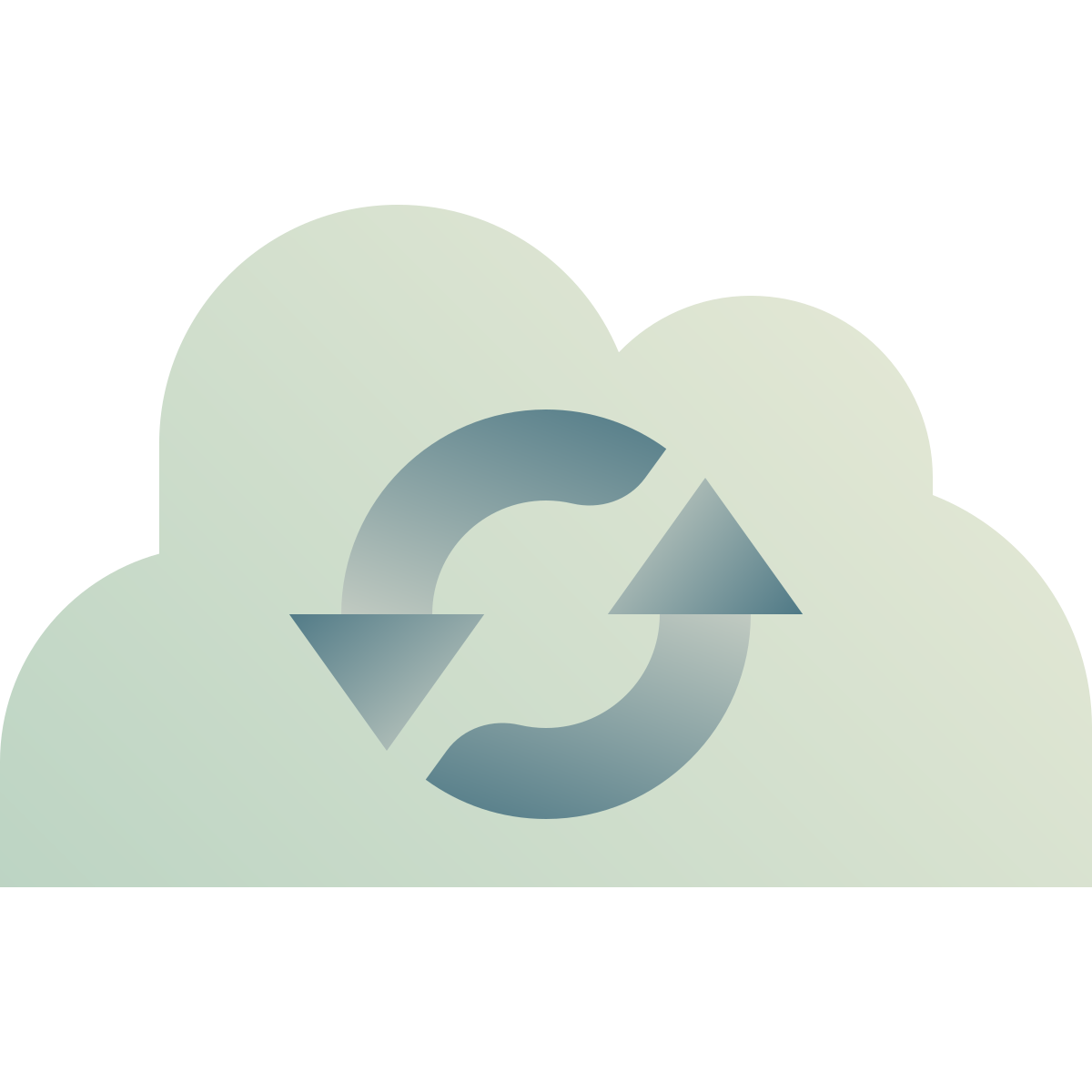 deco color style cloud sync icon