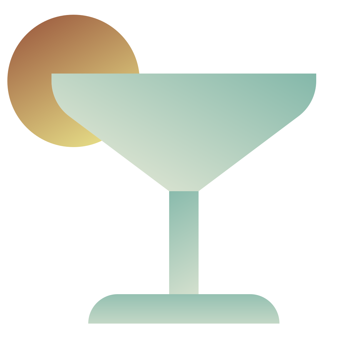 deco color style cocktail icon