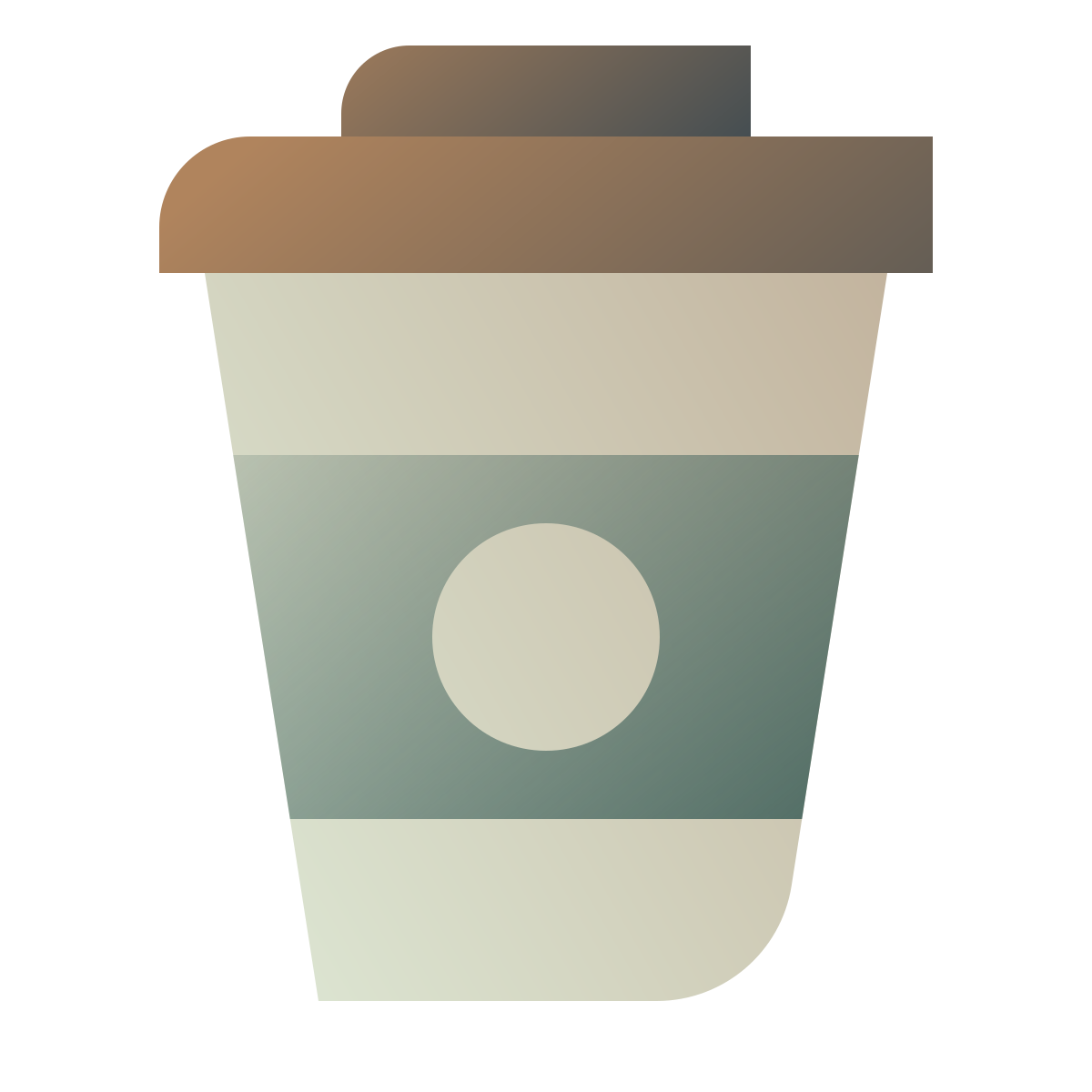 deco color style coffee to go icon