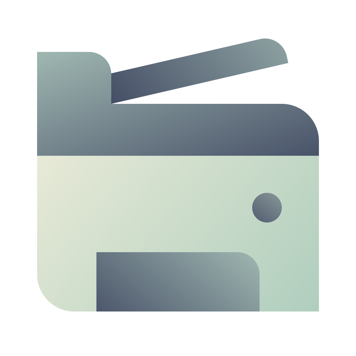 deco color style copy machine icon