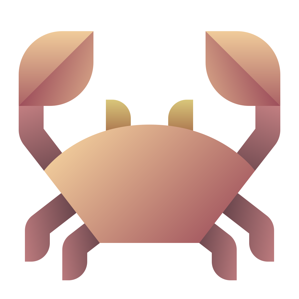 deco color style crab icon