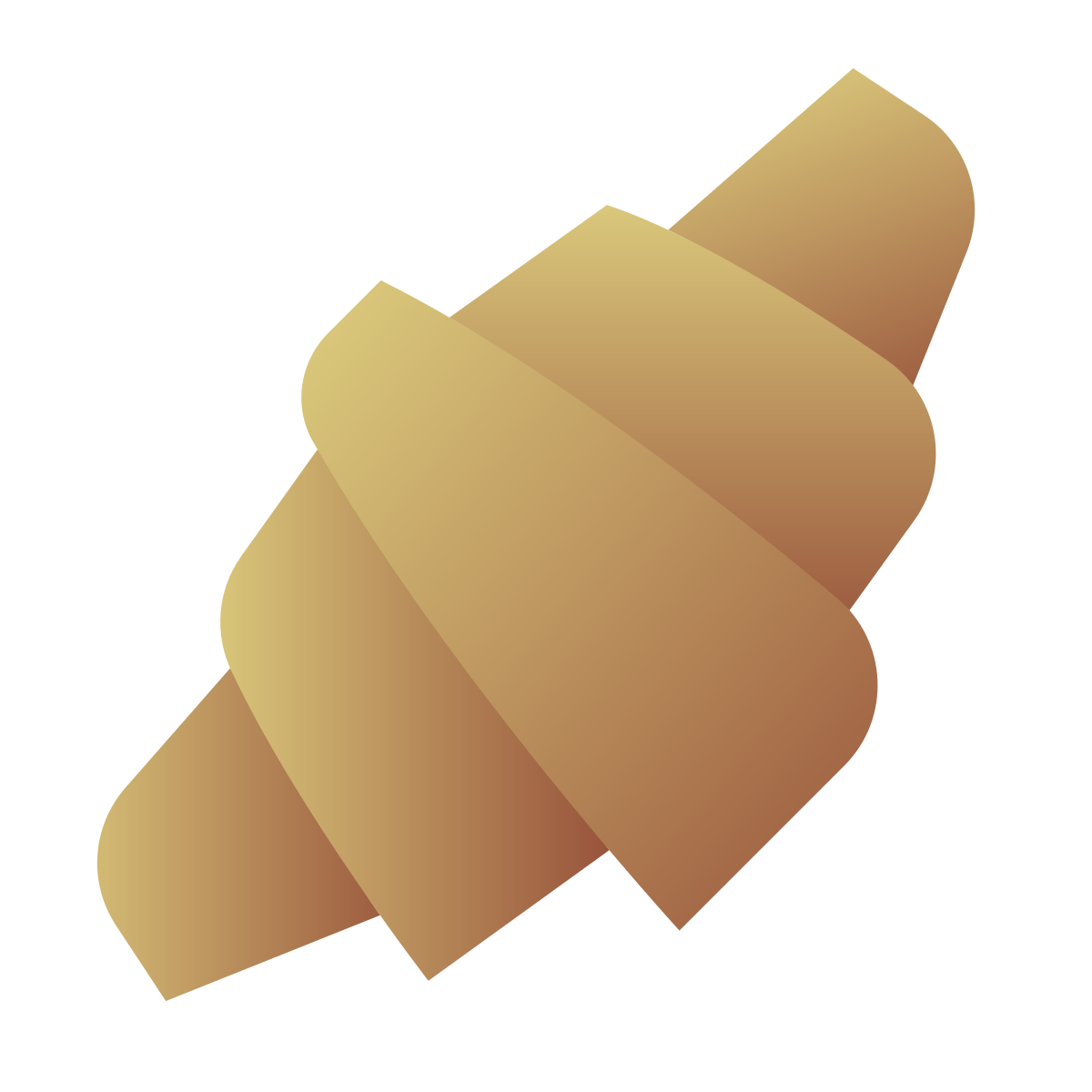 deco color style croissant icon