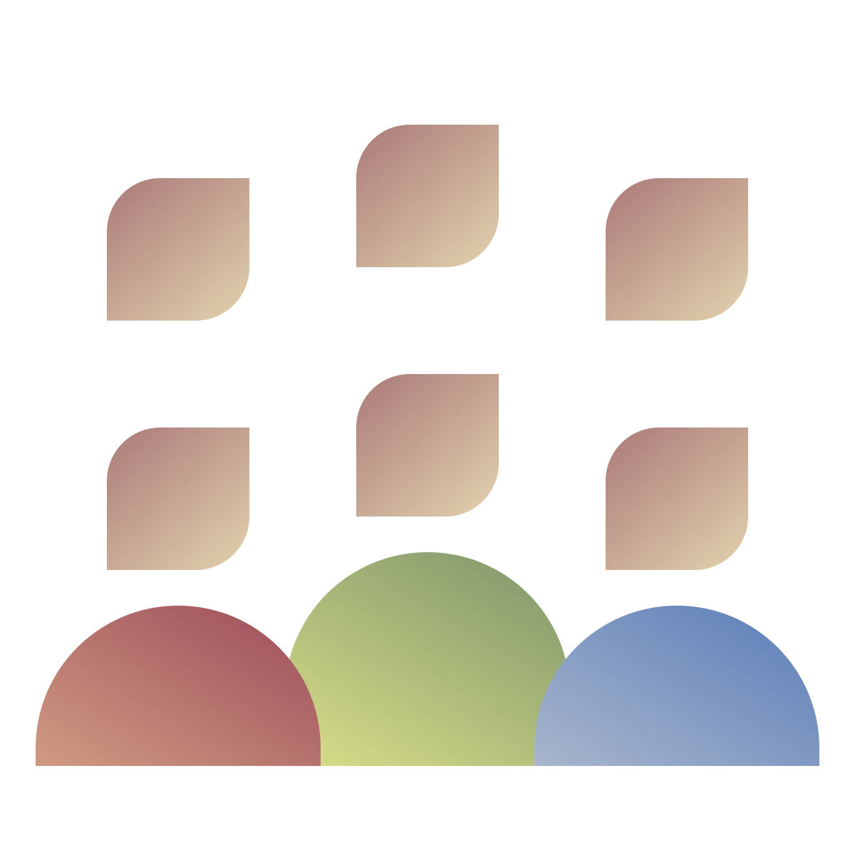 deco color style crowd icon