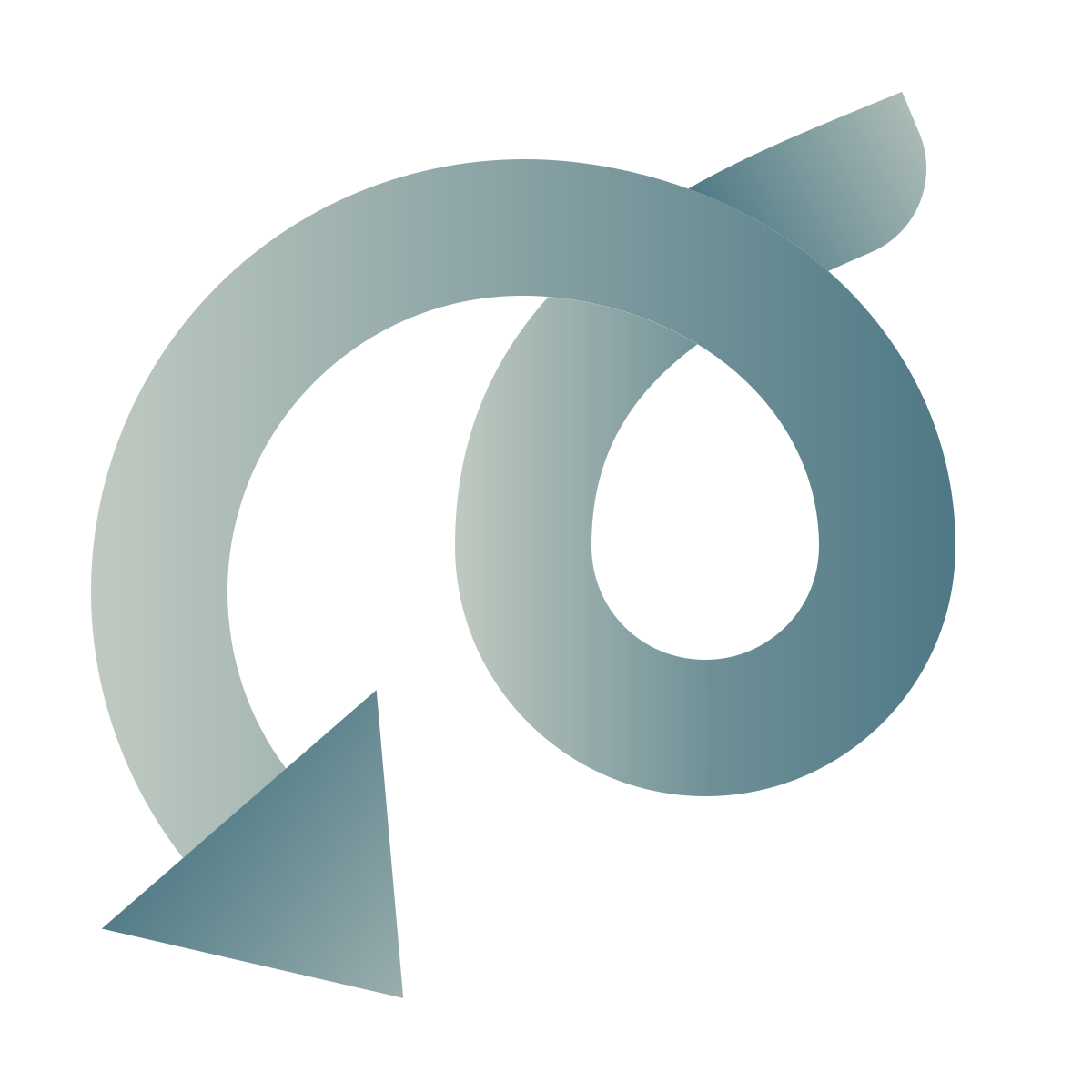 deco color style curly arrow icon