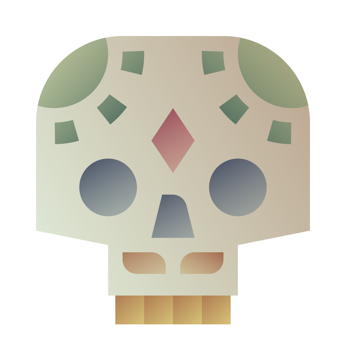 deco color style day of the dead icon