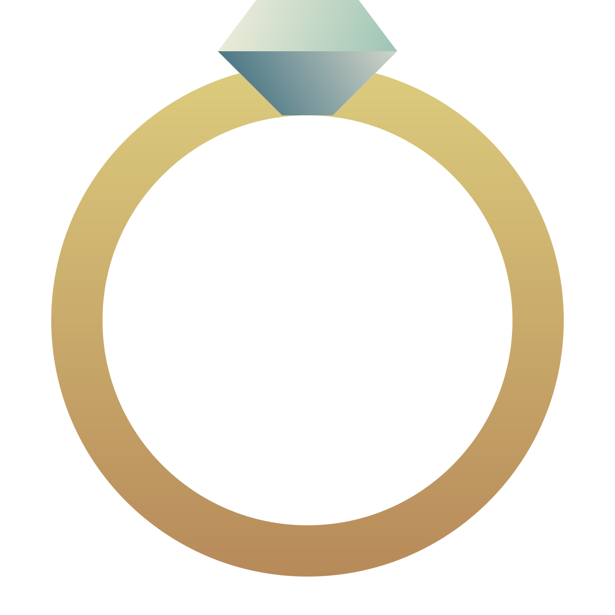 deco color style diamond ring icon