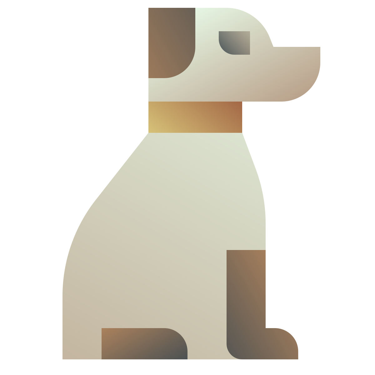 deco color style dog icon