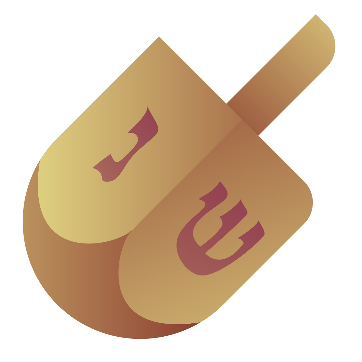 deco color style dreidel icon