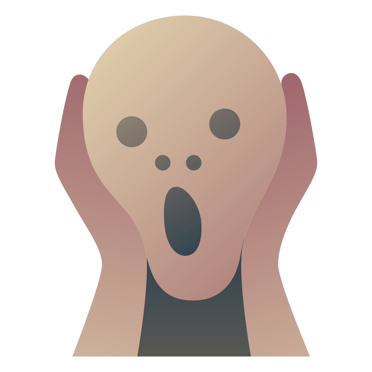 deco color style edvard munch icon