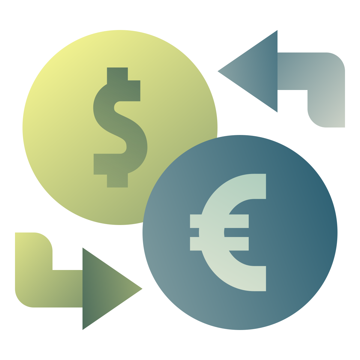 deco color style euro exchange icon