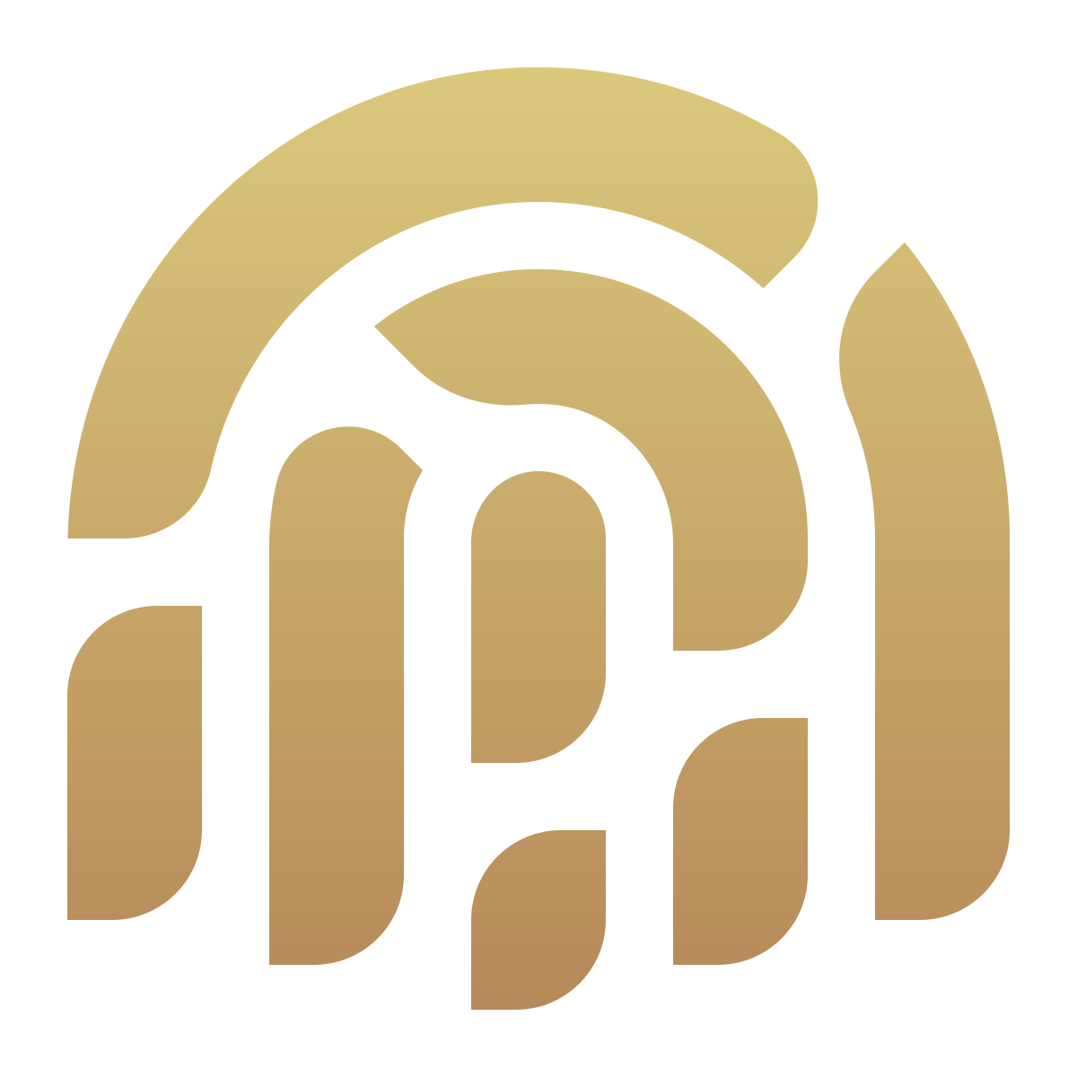 deco color style fingerprint icon