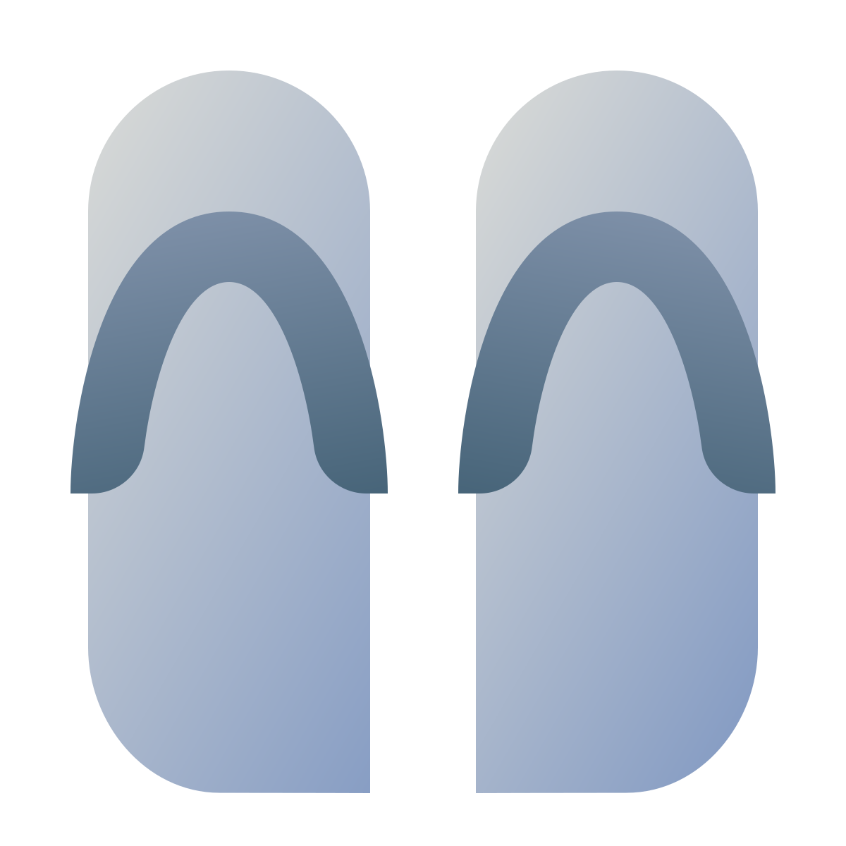 deco color style flip flops icon