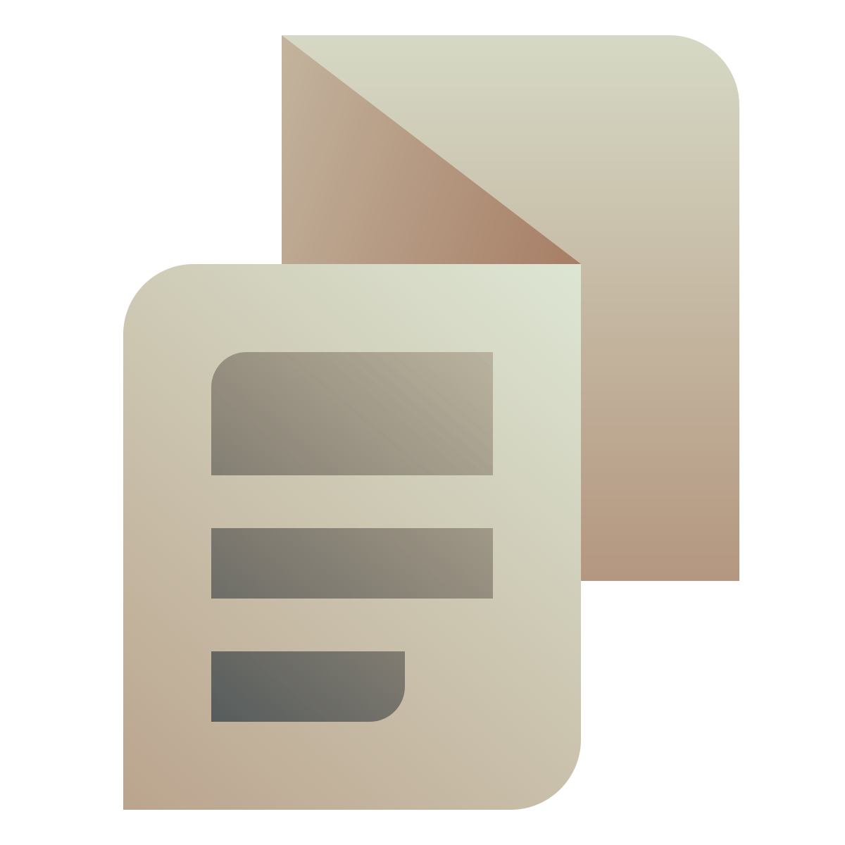 deco color style folded booklet icon