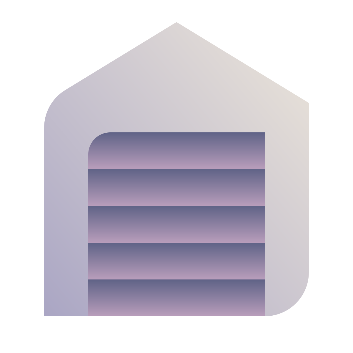 deco color style garage closed icon