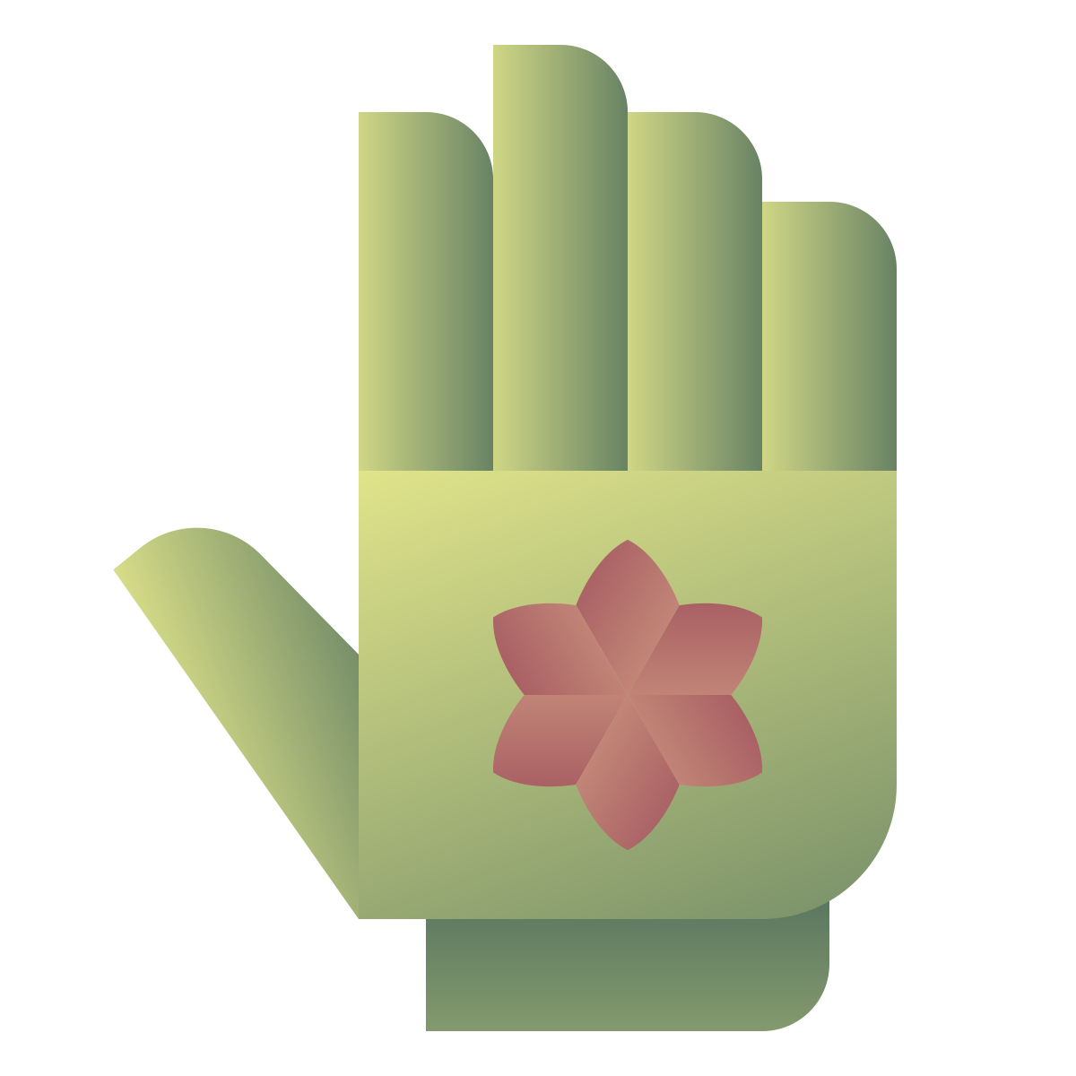 deco color style garden gloves icon
