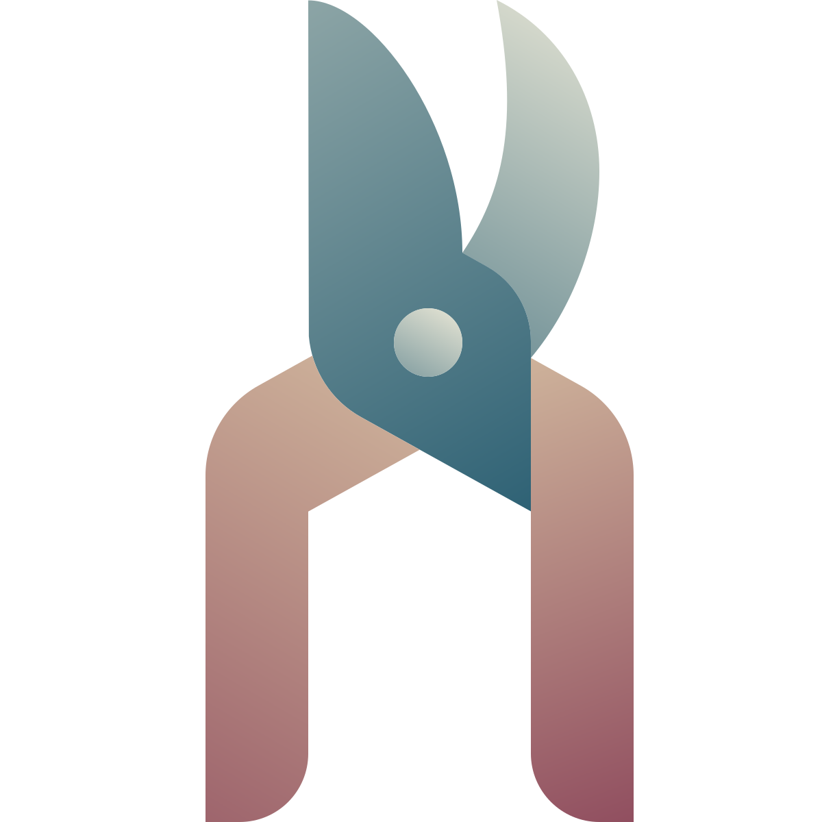 deco color style garden shears icon