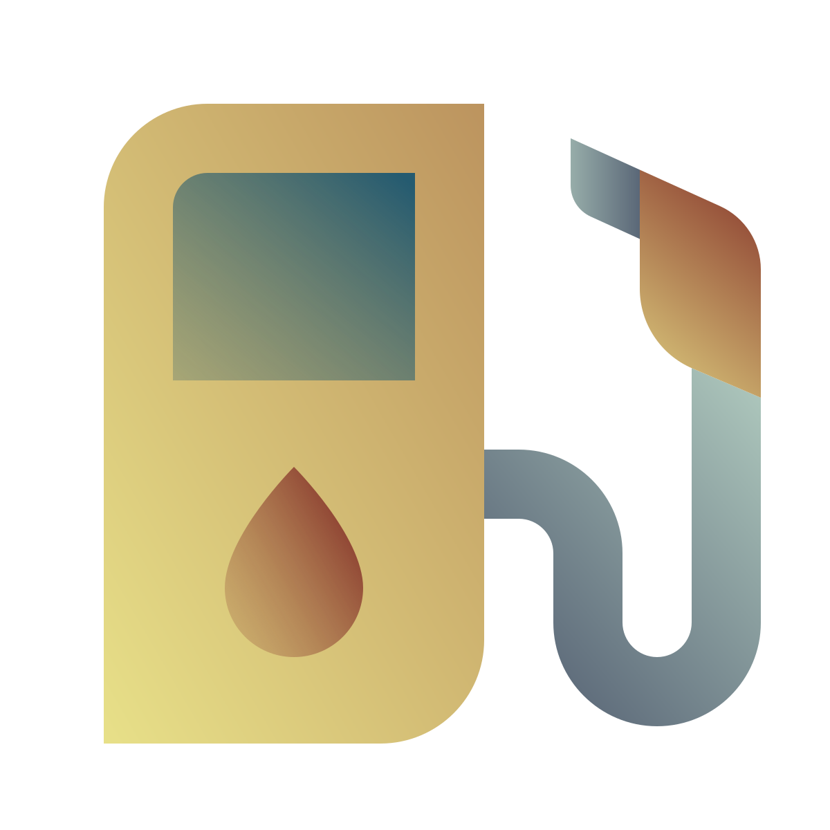 deco color style gas station icon