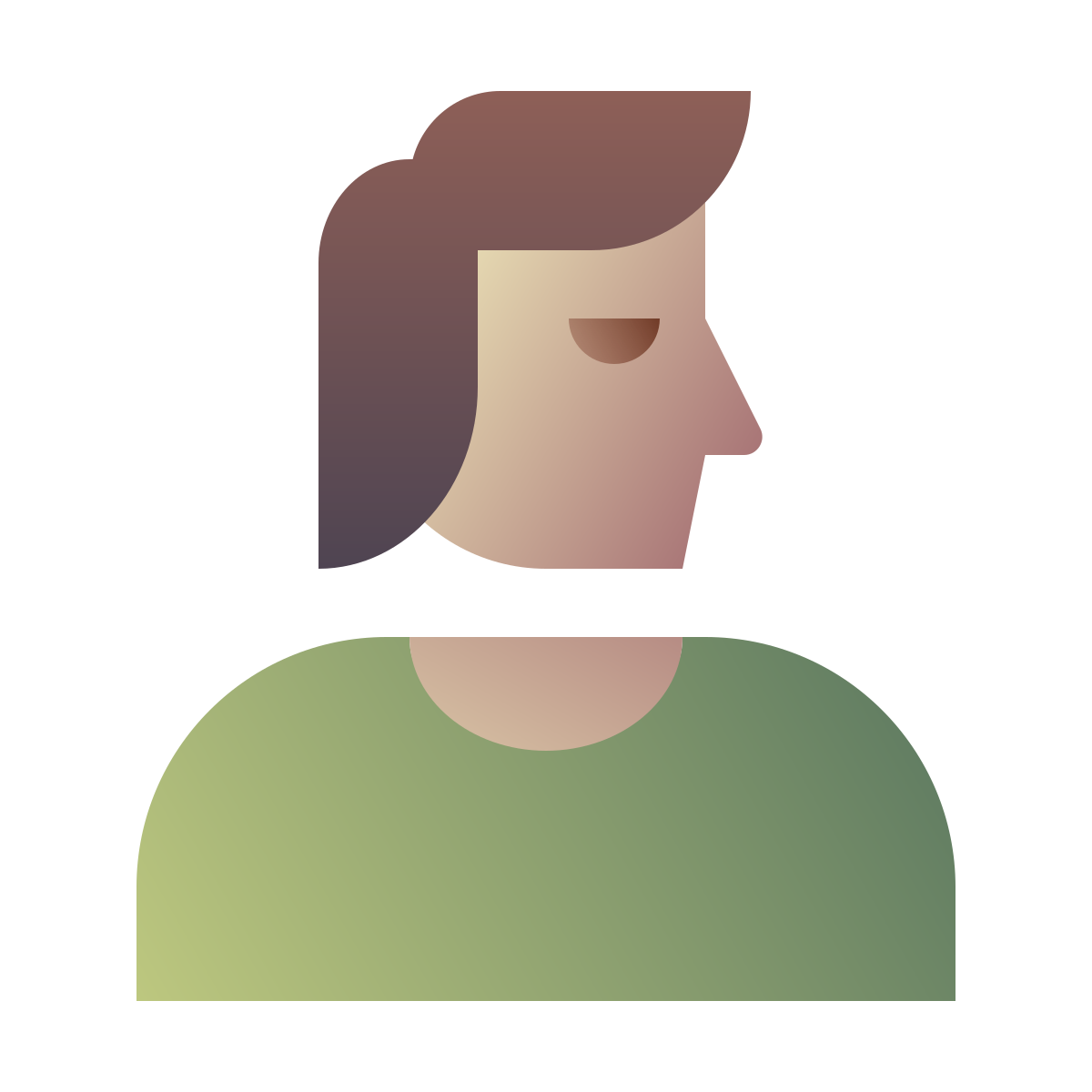 deco color style gender neutral user icon