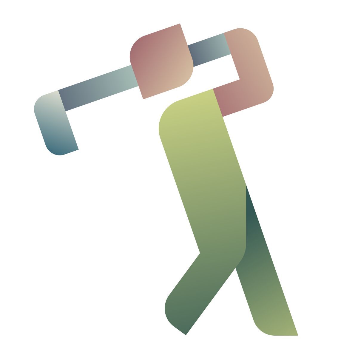 deco color style golf icon