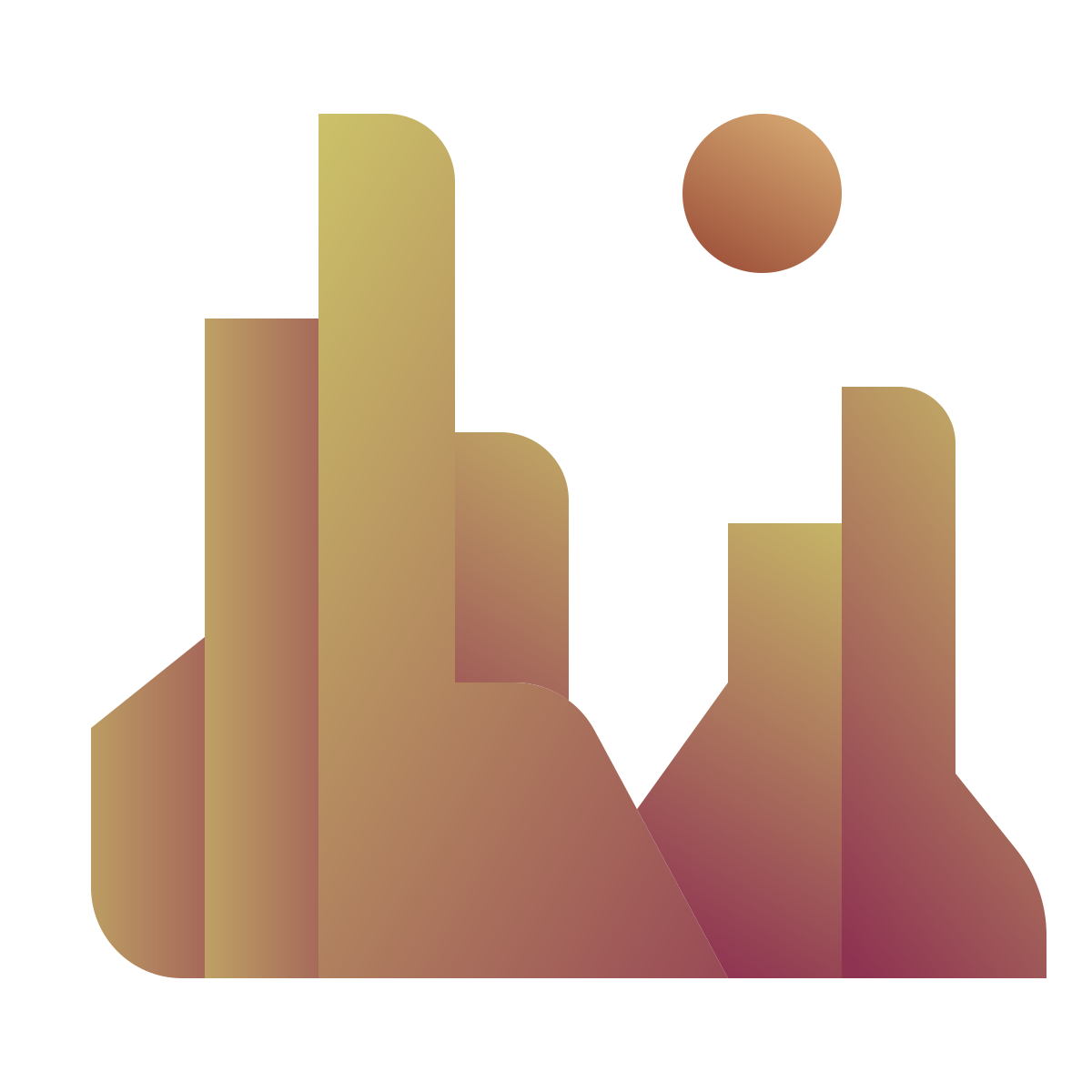 deco color style grand canyon icon
