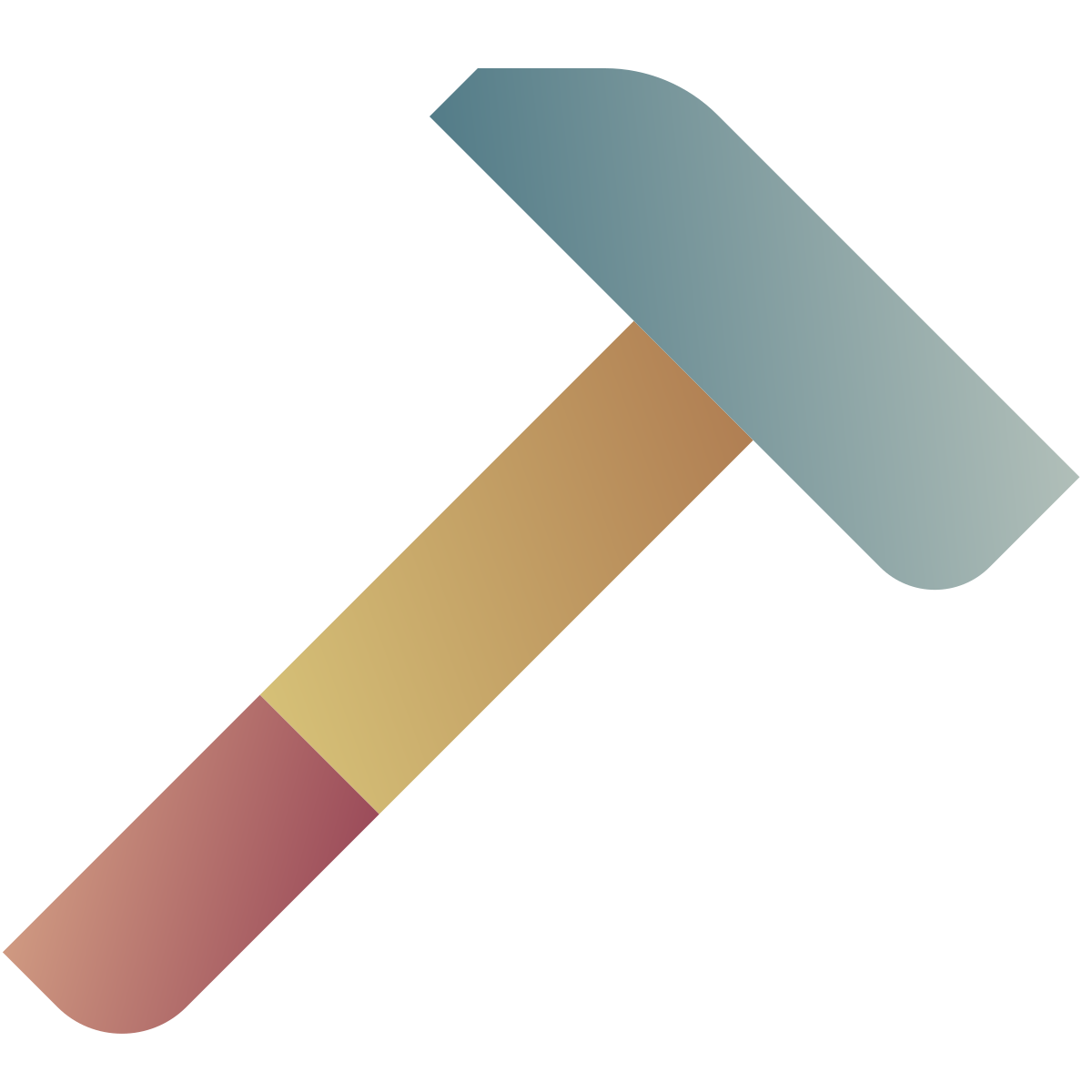 deco color style hammer icon