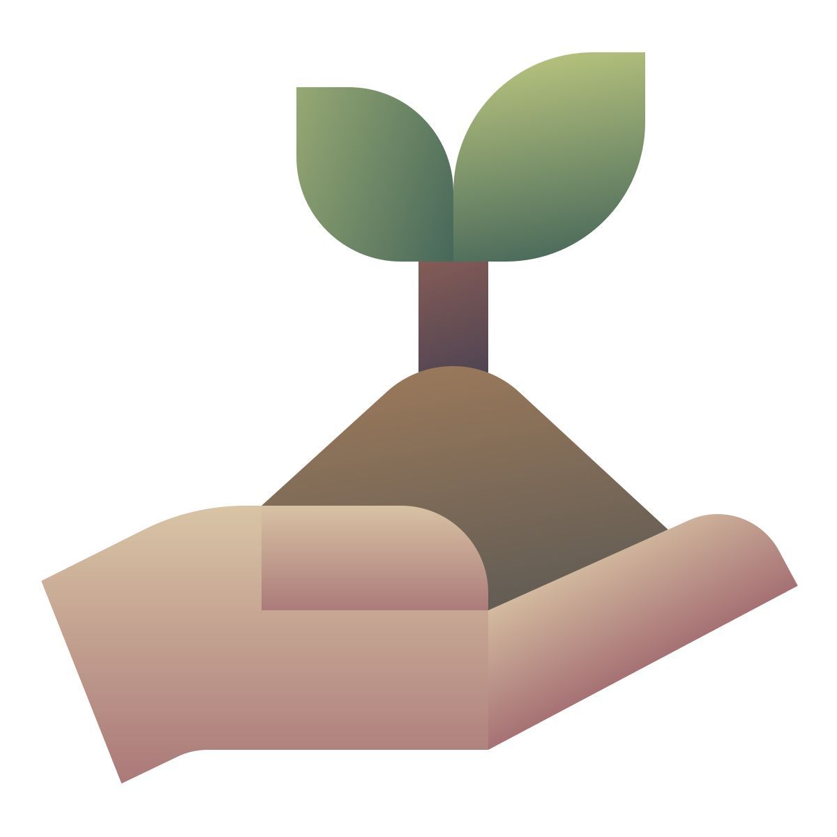 deco color style piantare a mano icon