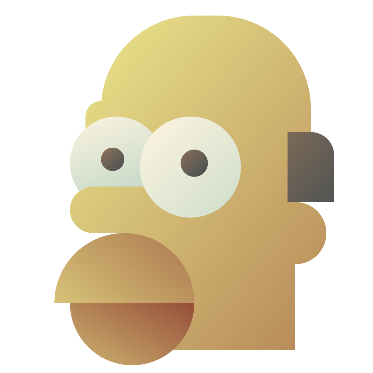 deco color style homer simpson icon