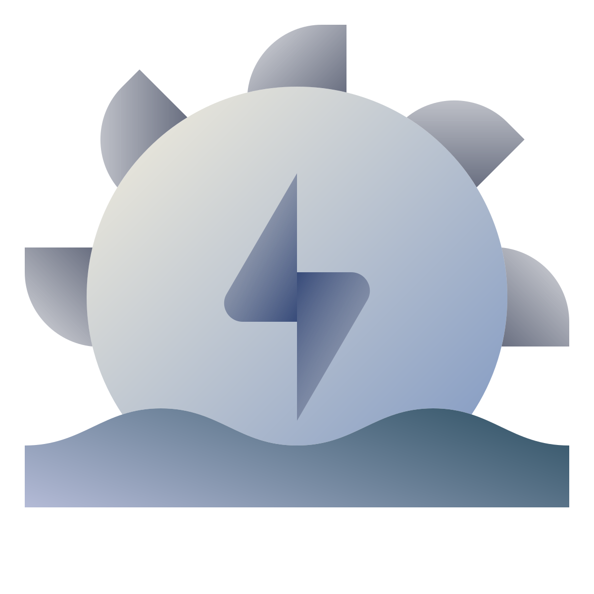 deco color style hydroelectric icon