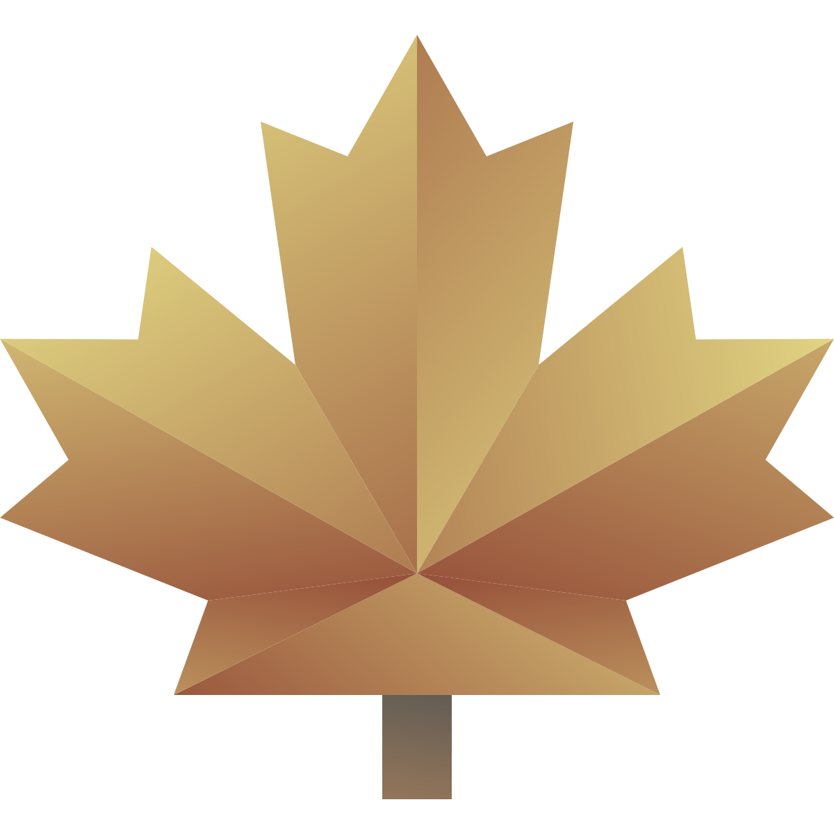 deco color style maple leaf icon