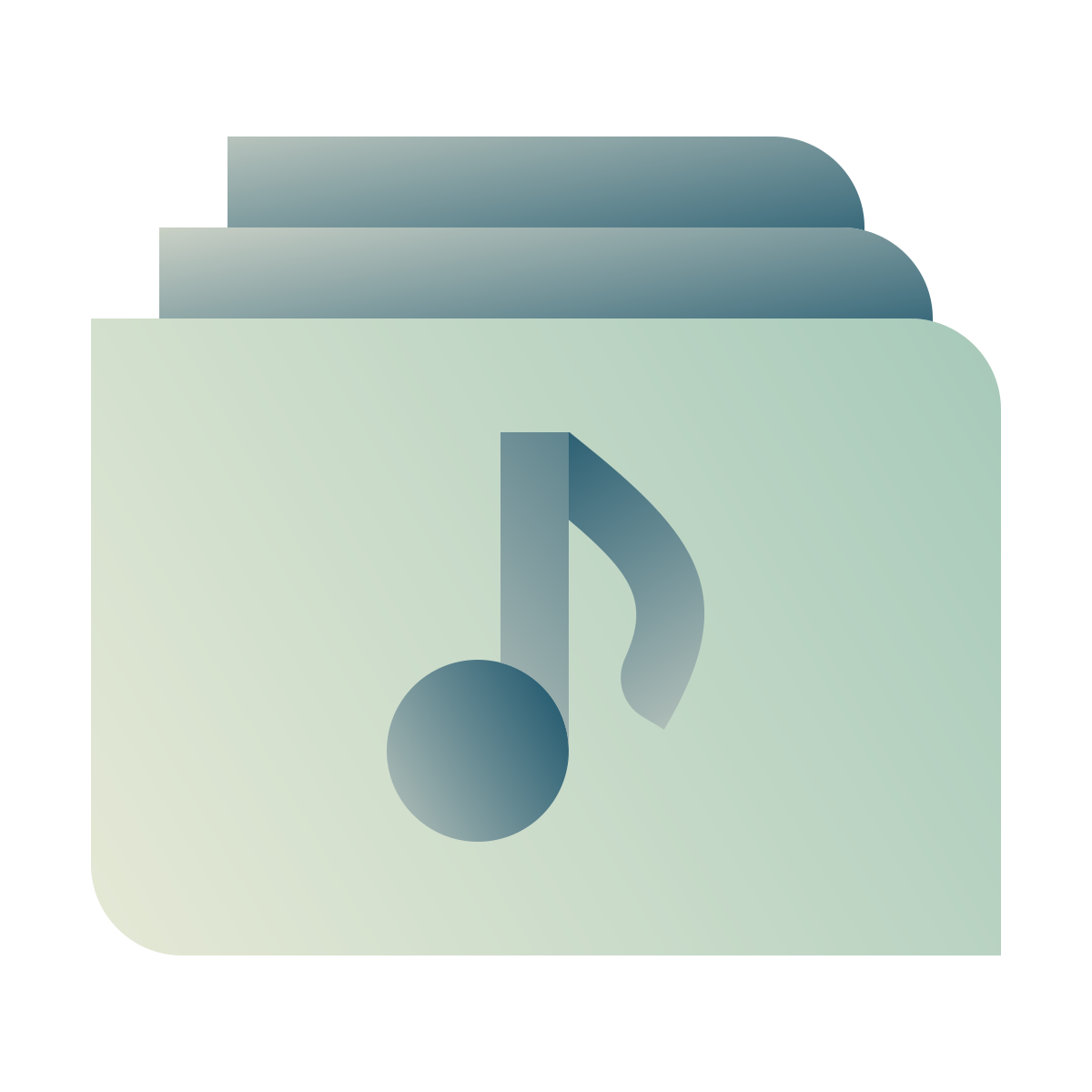 deco color style music library icon