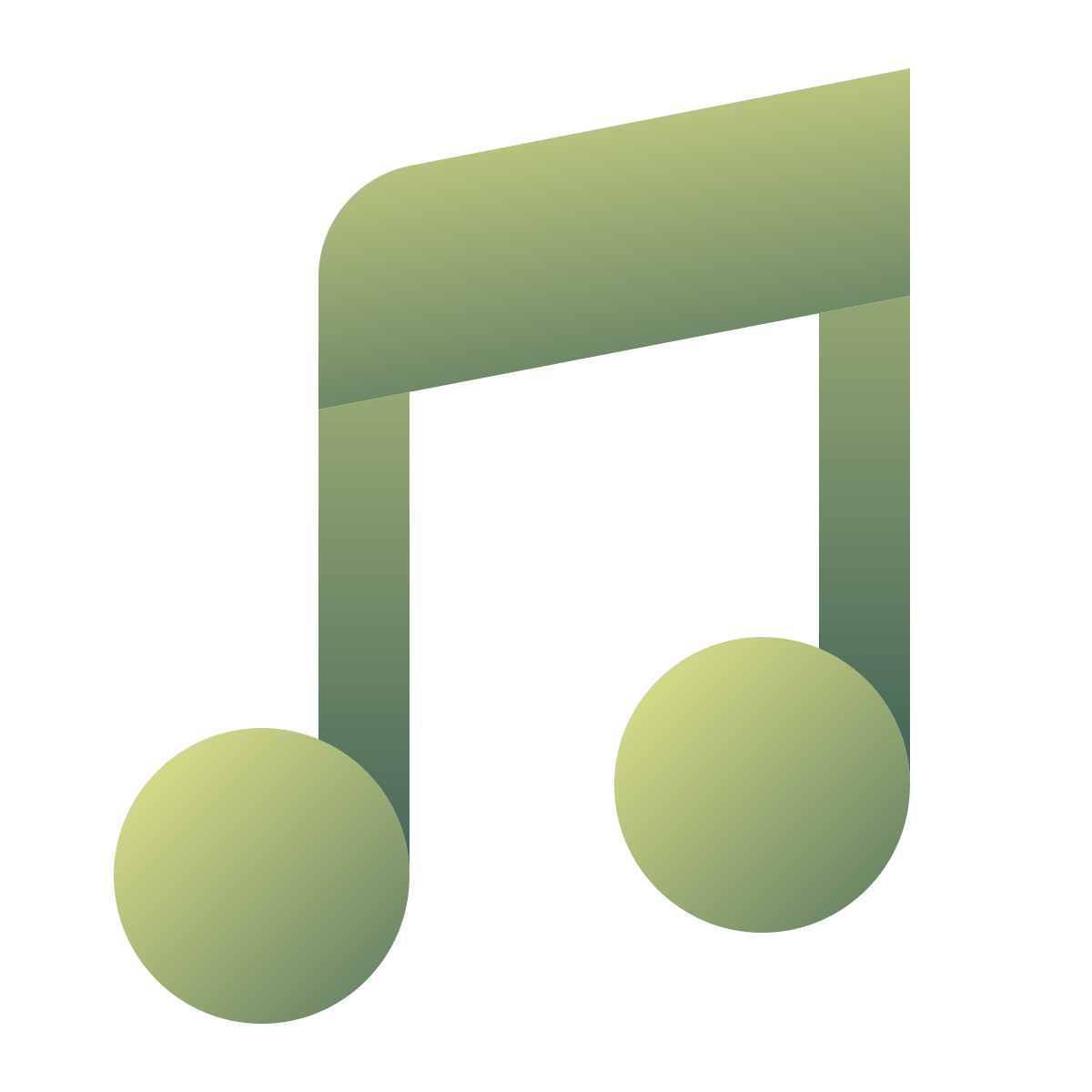 deco color style musical notes icon