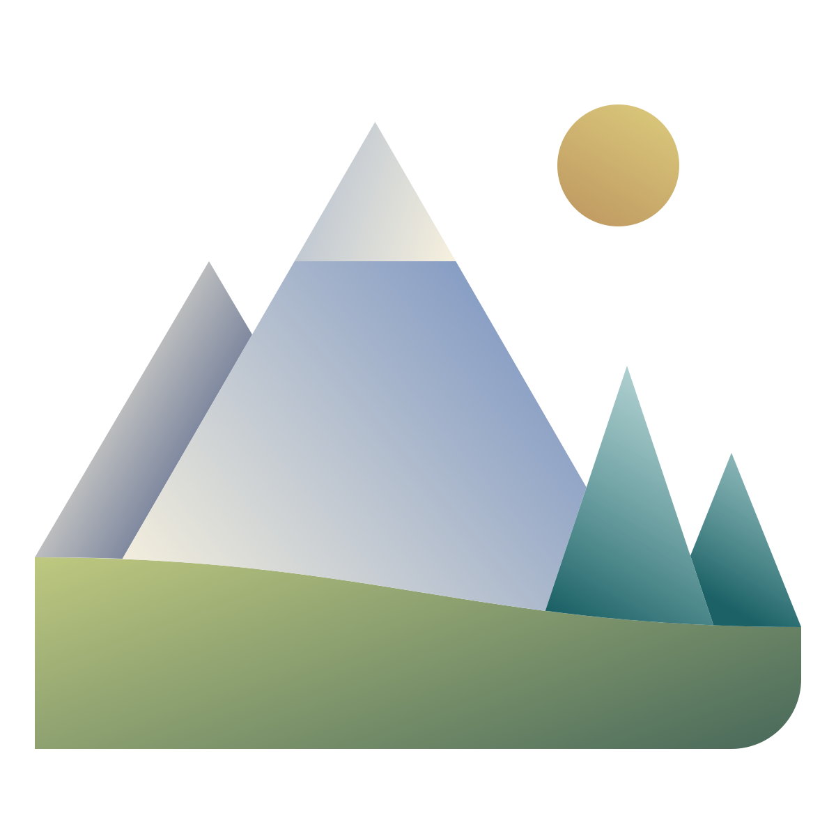 deco color style national park icon