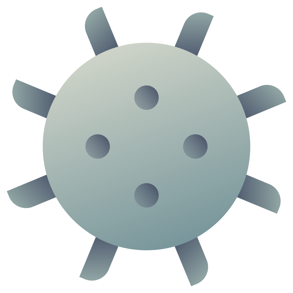 deco color style naval mine icon