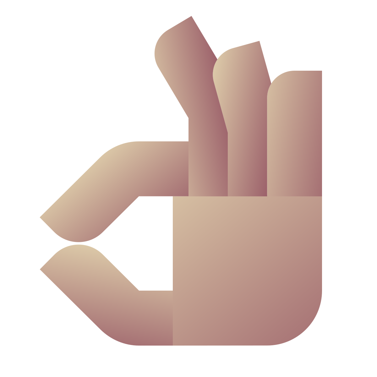 deco color style ok hand icon