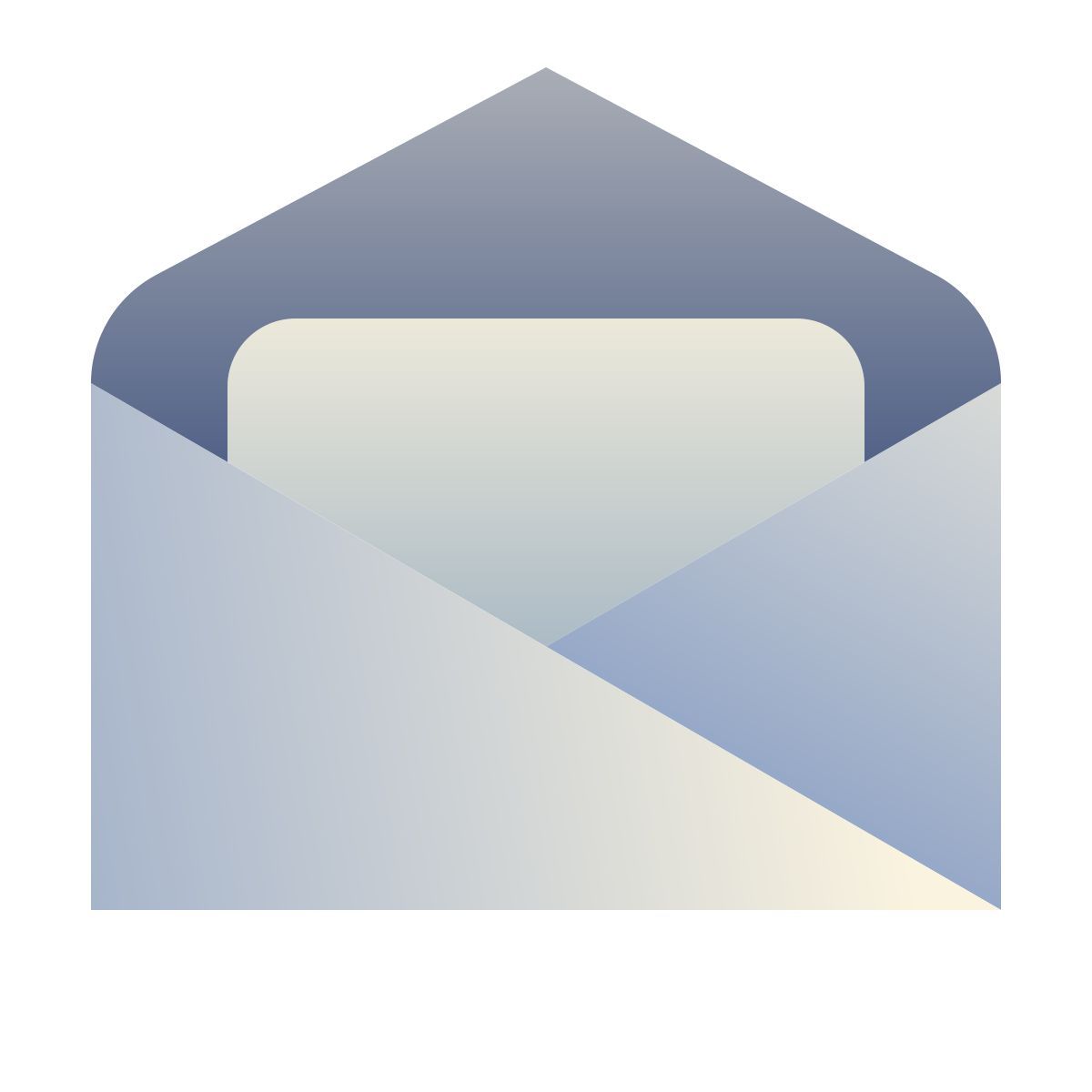 deco color style open envelope icon