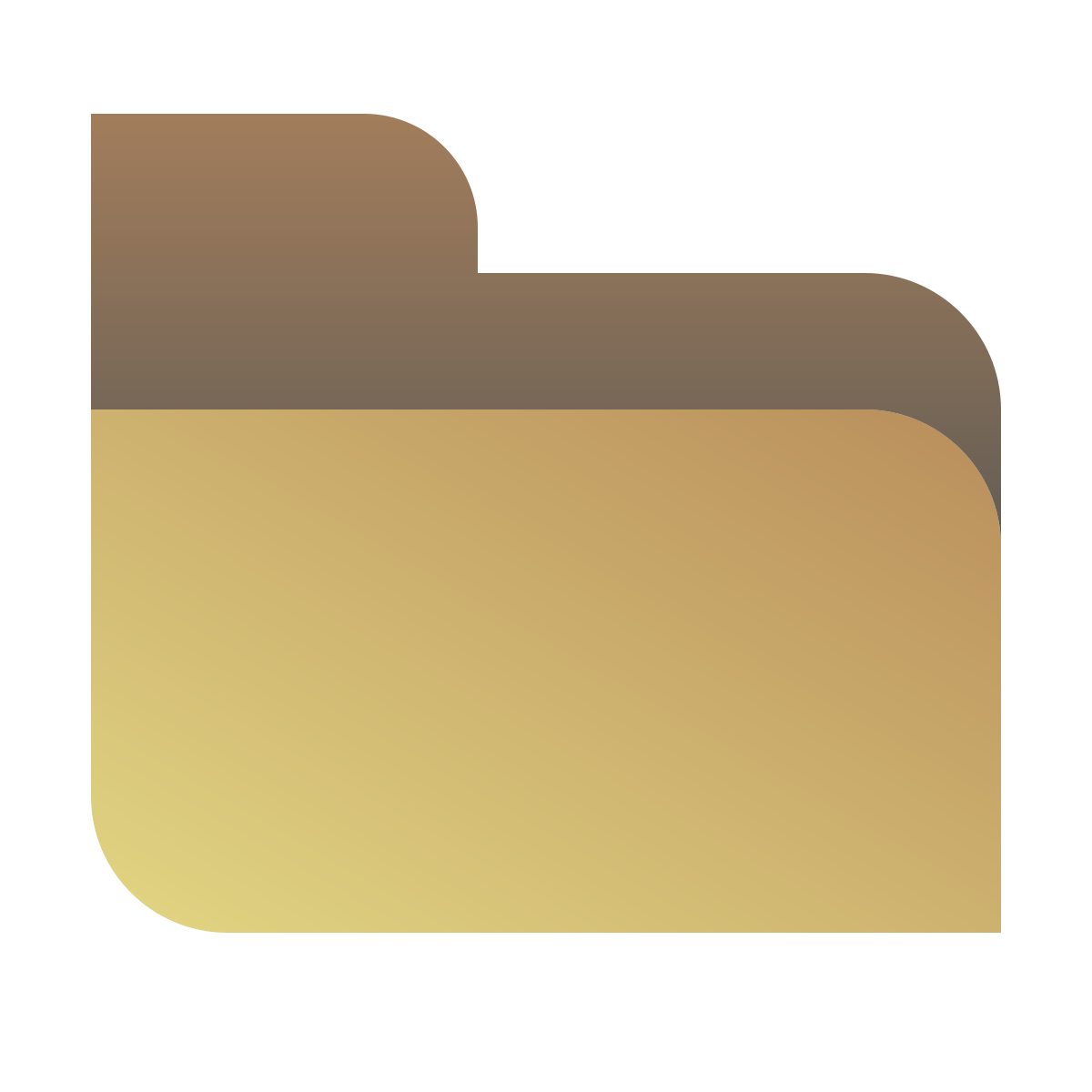 deco color style opened folder icon