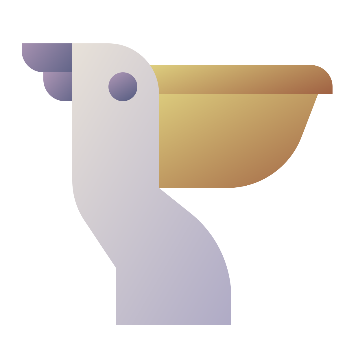 deco color style pelican icon