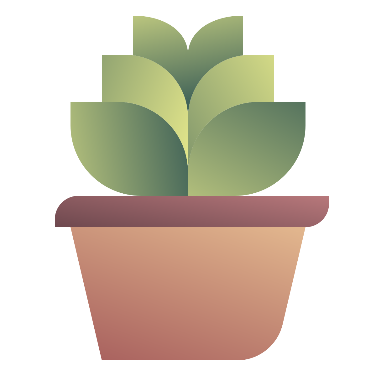 deco color style potted plant icon