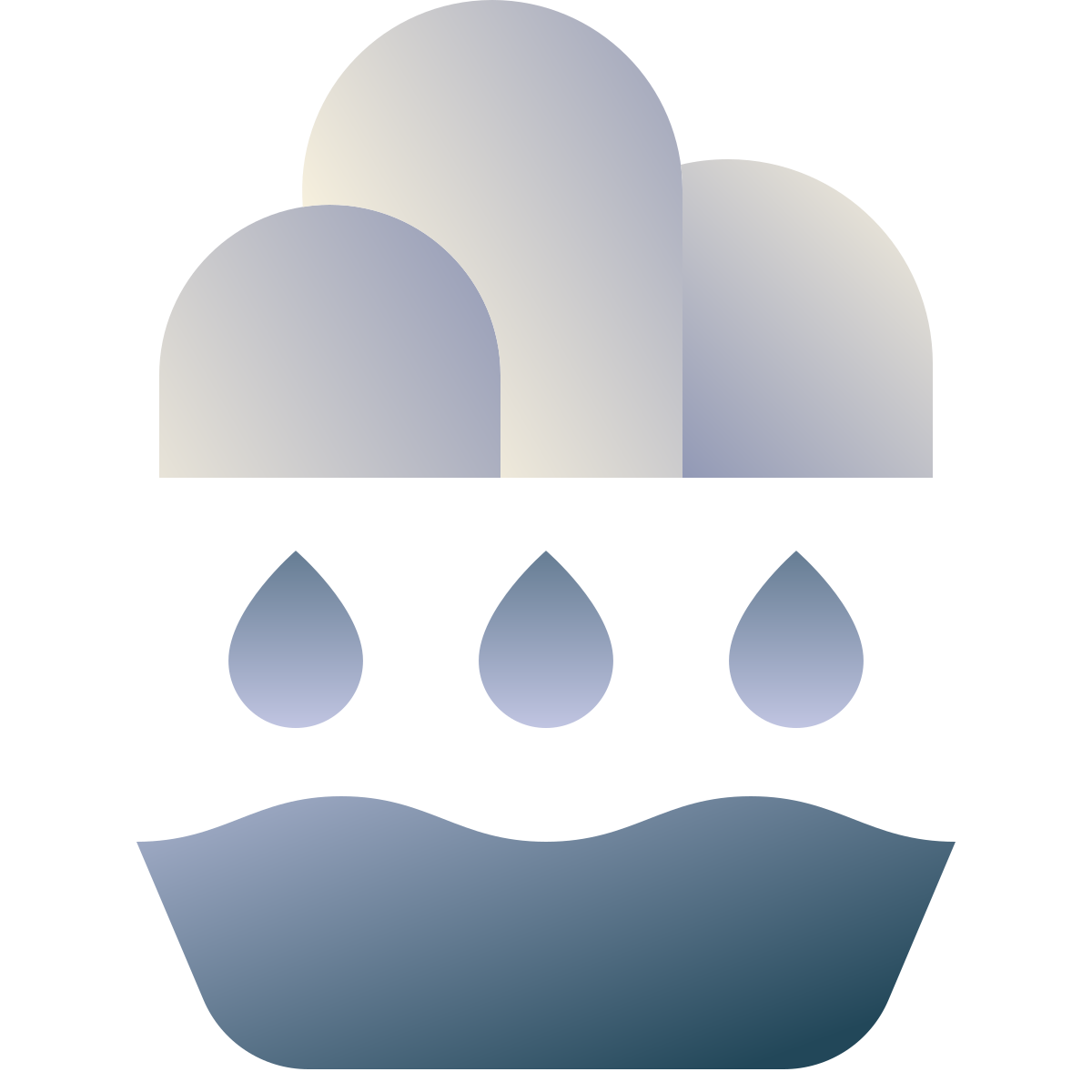 deco color style rainwater catchment icon