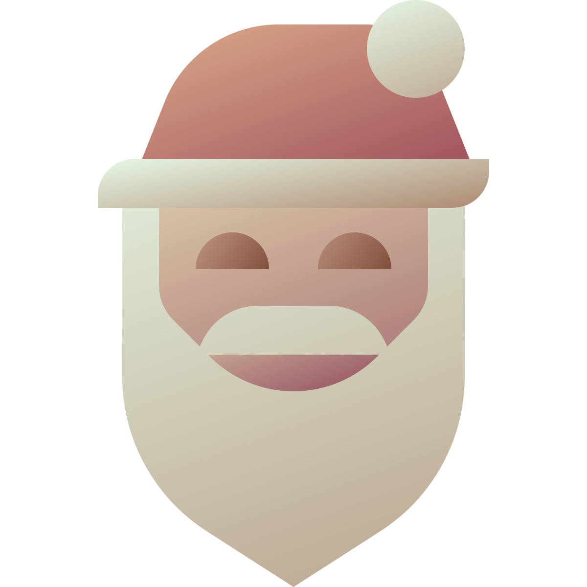 deco color style santa icon