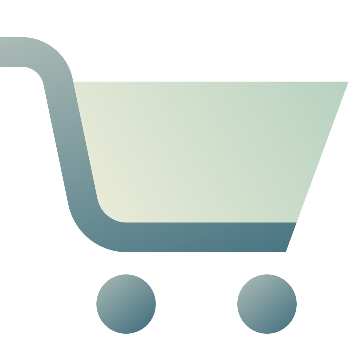 deco color style shopping cart icon